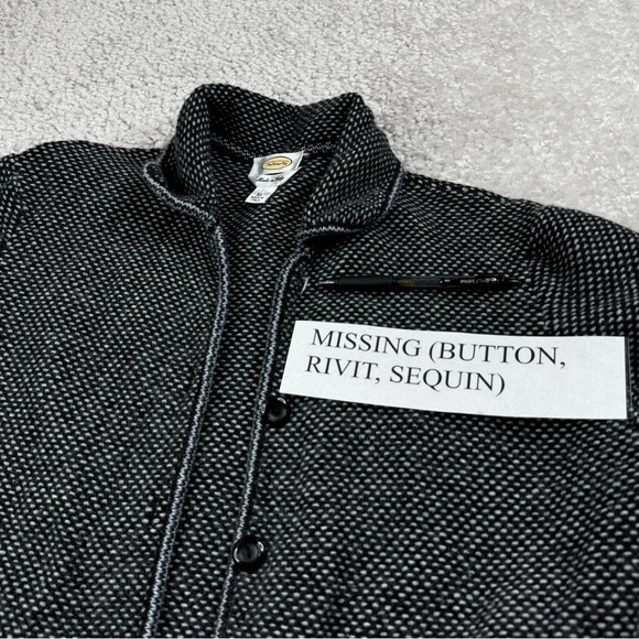 TALBOTS Wool Knit Button Long Cardigan Sweater. Layer Mature Staple Classic  XL - Picture 3 of 9